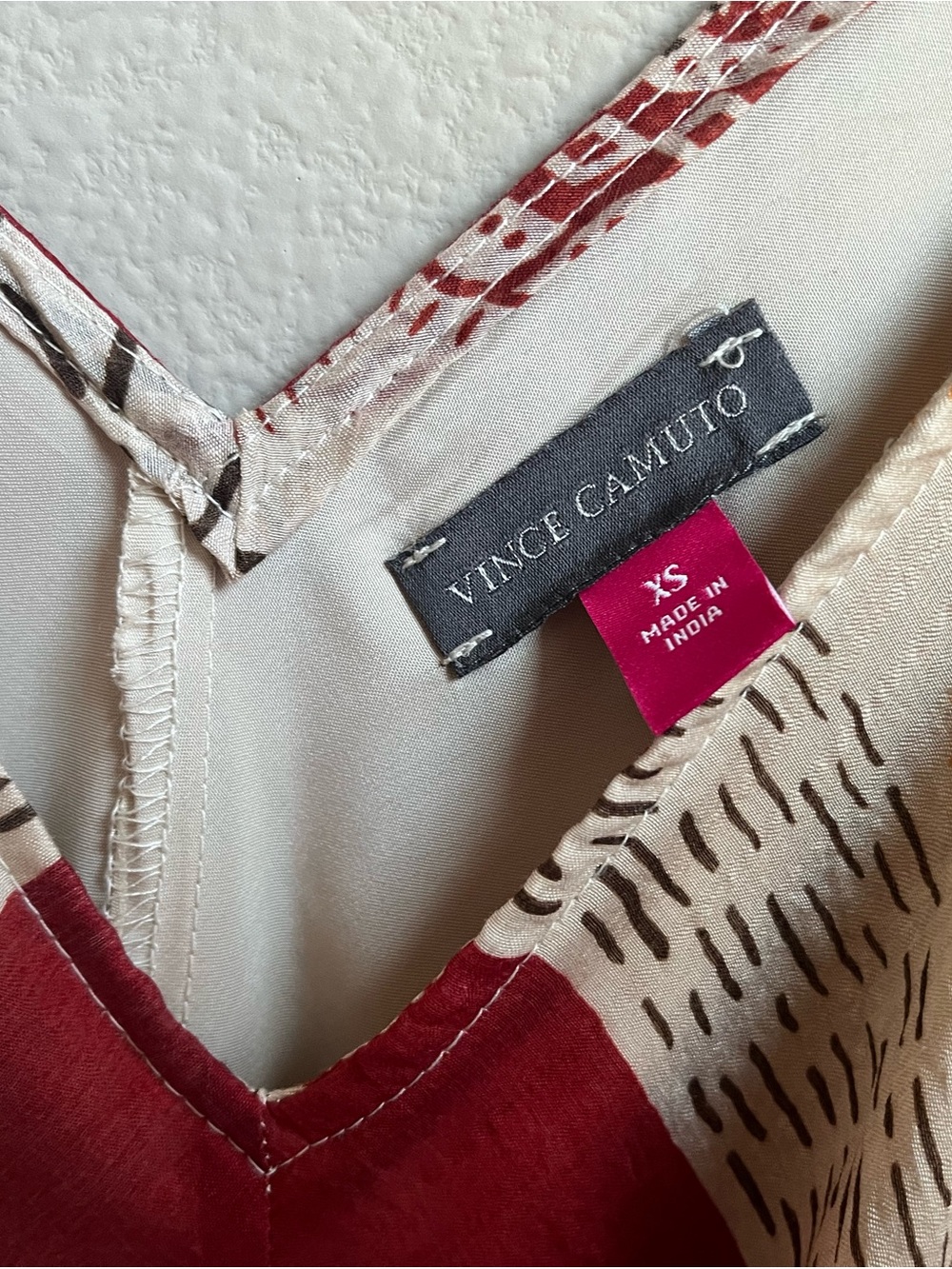 Sleeveless Vermillion Chevron Maxi Dress by Vince Camuto • Size XS • NWT - Picture 2 of 7